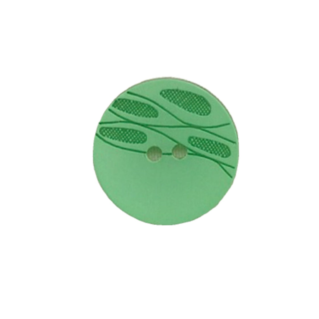 Button 330739 Green Wheat Design 20mm