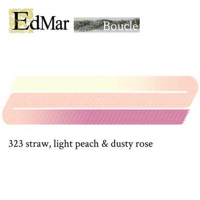 Boucle 323 Straw, Light Peach, & Dusty Rose