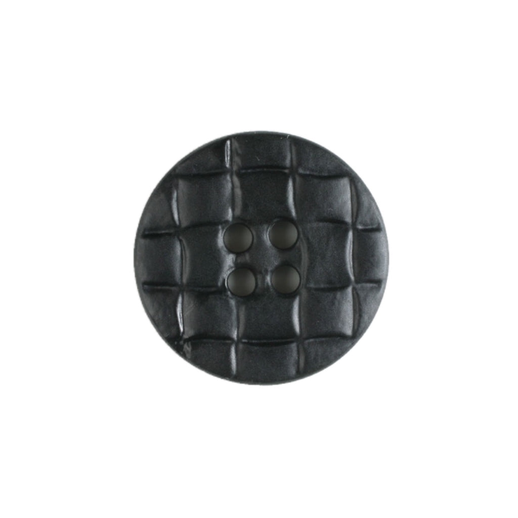 Button 261102 Black Imitation Leather 20mm