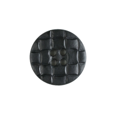 Button 261102 Black Imitation Leather 20mm