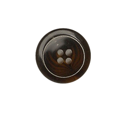 Button 723597KB Brown w/Ring 20mm