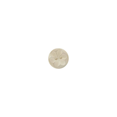 Button 231527 White Fluted 12mm
