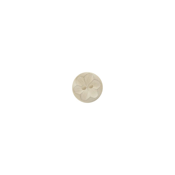 Button 231527 White Fluted 12mm