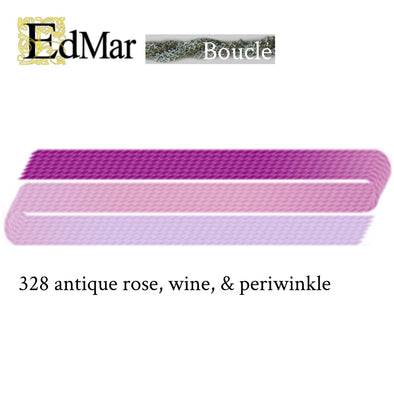 Boucle 328 Antique Rose, Wine, & Periwinkle