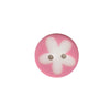 Button 952539 Pink with White Flower Image 16mm