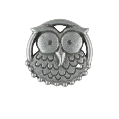Button 390302 Hooty Owl Metal 25mm