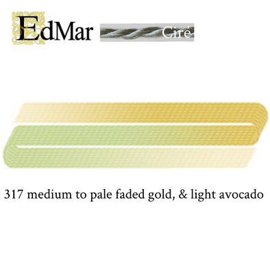 Cire 317 Med to Pale Faded Gold, & Lt Avocado