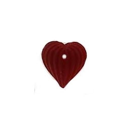 Beads 12207 Heart Fluted Ruby