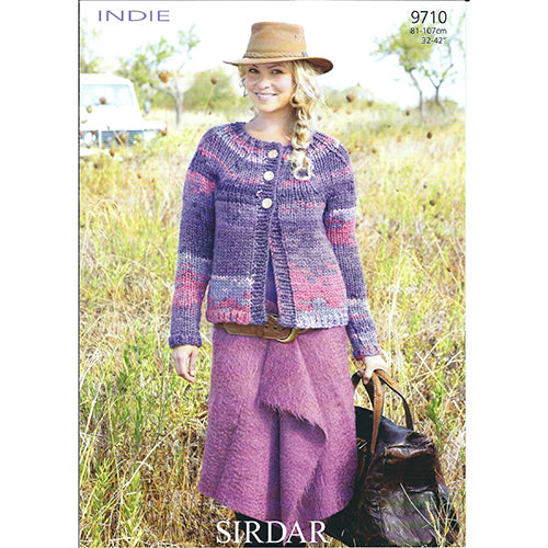 Sirdar 9710 Indie Yoke Cardigan