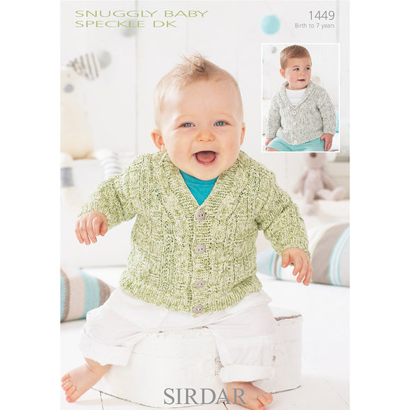 Sirdar 1449 Baby Speckle Cardigans