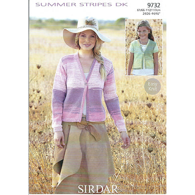 Sirdar 9732 Summer Stripes Dk Cardigan