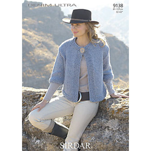 Sirdar 9138 Denim Ultra Kimono Style Cardigan