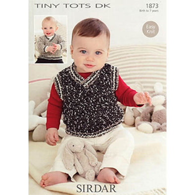 Sirdar 1873 Tiny Tots Sweater and Vest
