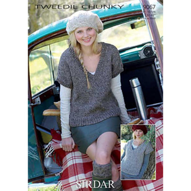 Sirdar 9067 Tweedie V-neck Sweater