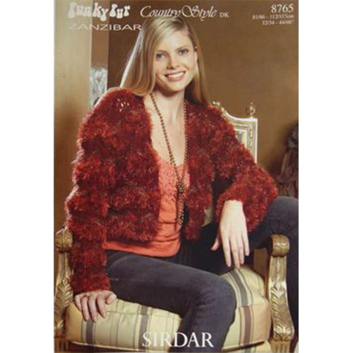 Sirdar 8765 Jacket Funky Fur and Zanzibar Country style