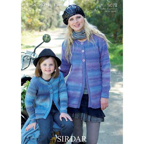 Sirdar 9081 Escape DK Sweater with Yoke neckline