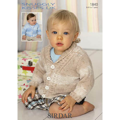 Sirdar 1840 Kisses Rolled Collar Cardigan