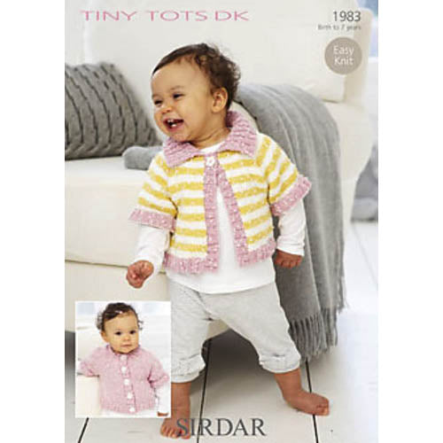 Sirdar 1983 Tiny Tots Dk Striped Cardigan