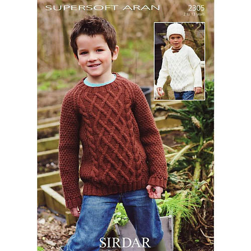 Sirdar 2305 Supersoft Aran Pullover