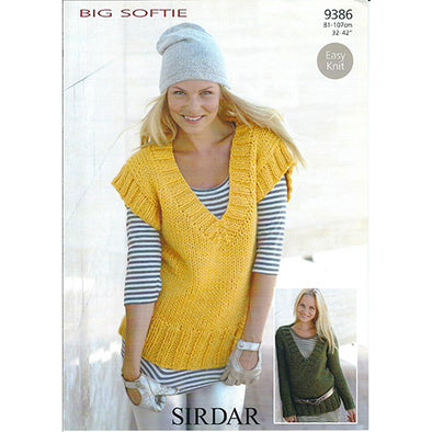 Sirdar 9386 Big Softie V neck vest