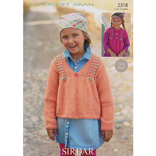 Sirdar 2318 Supersoft Aran Cardigan