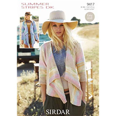 Sirdar 9417 Summer Stripes Shrug