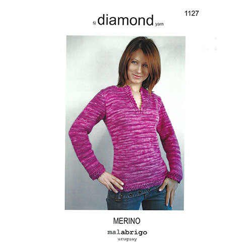 Diamond 1127 Merino V neck Sweater