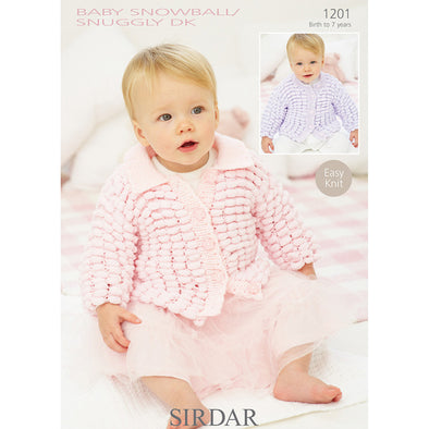 Sirdar 1201 Baby Snowball in a Cardigan