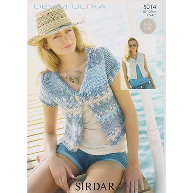 Sirdar 9014 Denim Ultra Knit Cardigan
