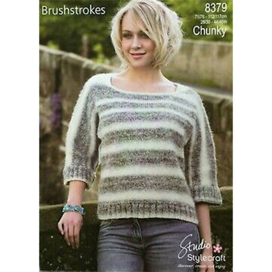 Stylecraft 8379 Brushtrokes Chunky Boatneck Sweater