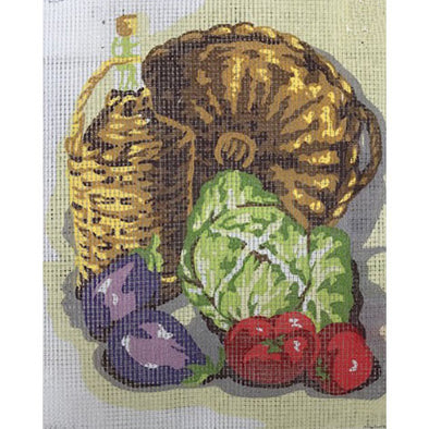Collection D'Art  61 Jug, Tray and Veggies - Needlepoint