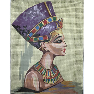 Collection D'Art 11.154 Nefertiti Egyptain Bust - Needlepoint Canvas only