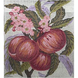 Collection D'Art 3160 Peaches with Leaves and Flowers - Needlepoint Canvas only