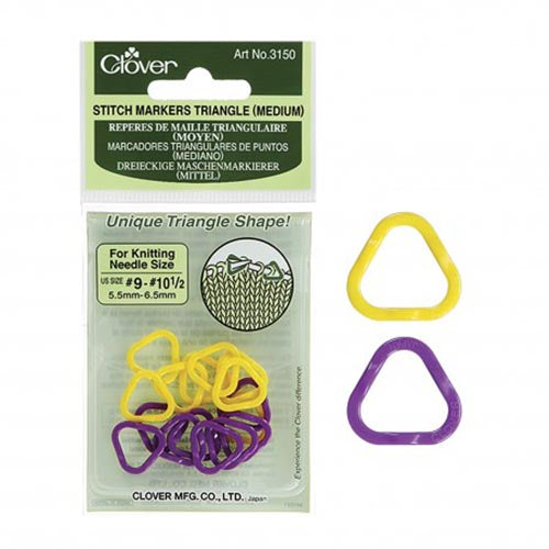 Stitch Markers Triangle Clover 3150