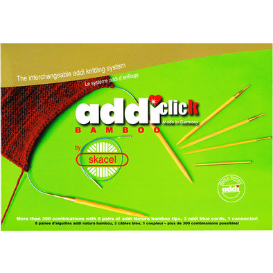 Circular Needle Gift Set AddiClick  Bamboo 3.5 - 8.0mm Standard 5"