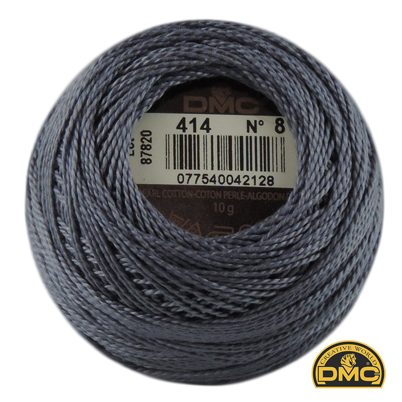 Perle  8  414 Steel Grey Dark