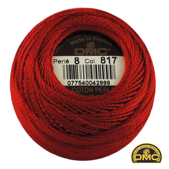 Perle  8  817 Coral Red -Vy Dk