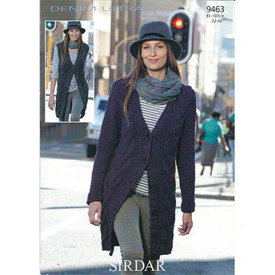 Sirdar 9463 Cable Cardigan and Waistcoat
