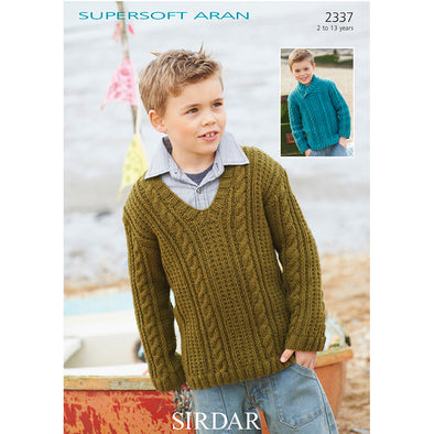 Sirdar 2337 Supersoft Aran sweater