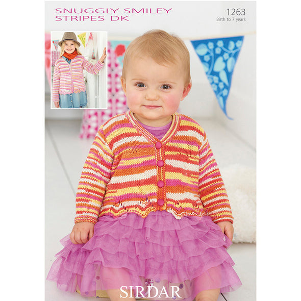 Sirdar 1263 Smiley Stripes Cardigan