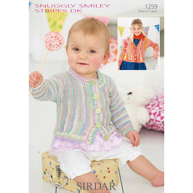 Sirdar 1259 Smiley Stripes Cardigan