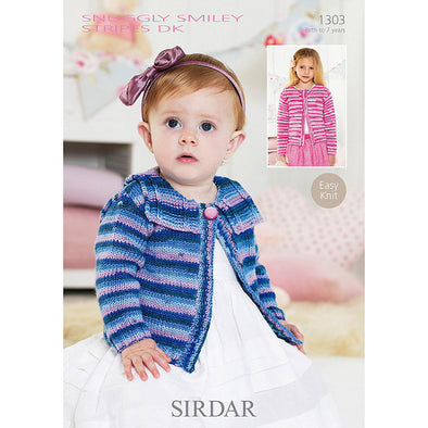Sirdar 1303 Smiley Stripes Cardigan