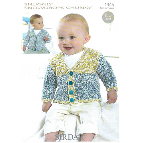 Sirdar 1345 Snowdrops Open Sweater
