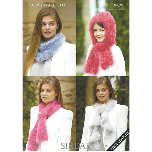 Sirdar 9575 Funky Fur Scarves Free