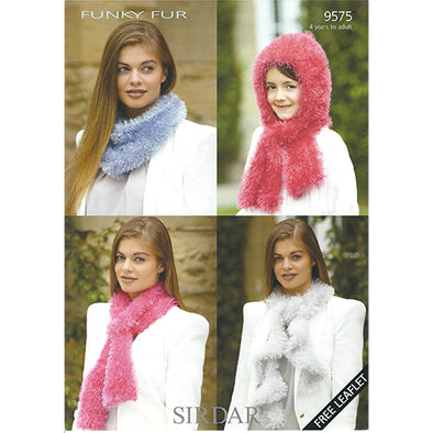Sirdar 9575 Funky Fur Scarves