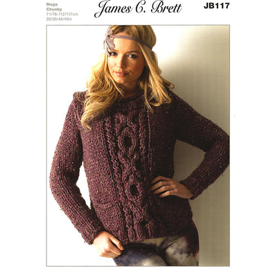 JB117 Rustic Mega Chunky Sweater with Patch Pocket