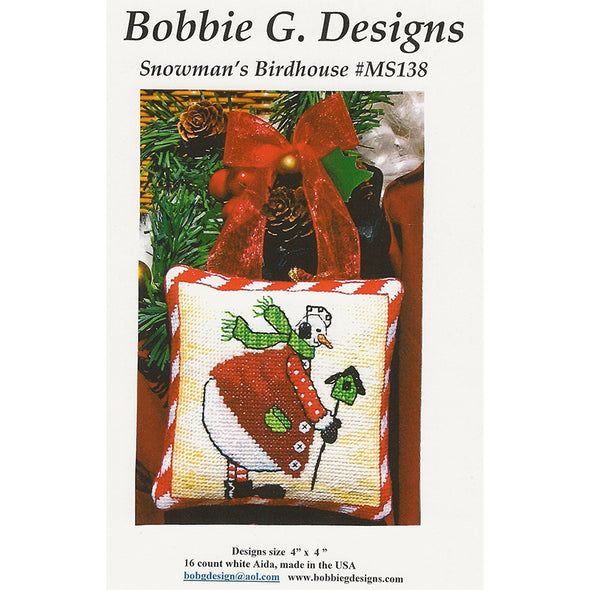 Bobbie G Designs MS138 Snowmans Birdhouse