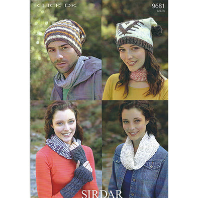 Sirdar 9681 Click Hats and Cowls and Mittens