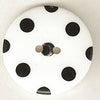 Button 330764 White with Spots 25mm