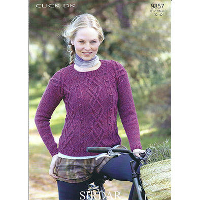 Sirdar 9857 Click DK Sweater Cabled